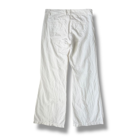 Express White Linen Blend Mid-Rise Wide Leg Pants | EUC Size 6 - Picture 2 of 10